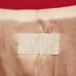 Alaia Red Wool Long Sleeve Jacket L
