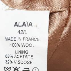 Alaia Red Wool Long Sleeve Jacket L