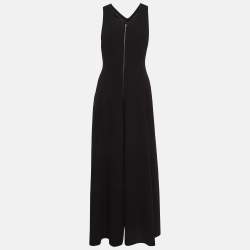 Alaia Black Crepe Sleeveless Jumpsuit M