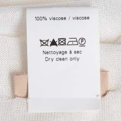 مملوكة مسبقًا Alaia White Pinhole Pattern Knit Sleeveless Mini Dress L