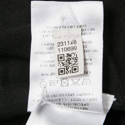 Pre Owned Alaia Black Logo Embroidered Cotton T-Shirt M