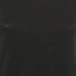 Pre Owned Alaia Black Logo Embroidered Cotton T-Shirt M