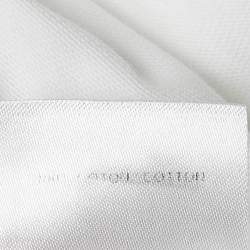 Pre Owned Alaia White Logo Embroidered Cotton T-Shirt M