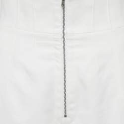 Pre Owned Alaia White Cotton High Waist Pants M