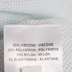 Pre Owned Alaia Light Blue Jersey Hooded Top S