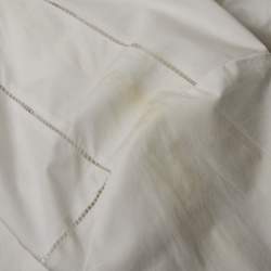 Pre Owned Alaia White Cotton Tiered Midi Shirt Dress M