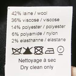 Pre Owned Alaia Black Patterned Wool Blend Knit Full Sleeve Mini Dress M