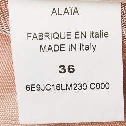 Alaia White Patterned Knit Long Skirt S