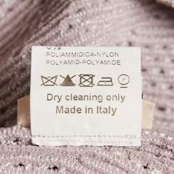 Pre Owned Alaia Light Purple Patterned Knit Sleeveless Short Dress L