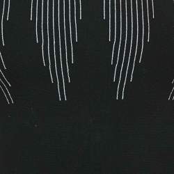 Alaia Black Stripe Detail Wool Blend Knit Fit and Flare Mini Dress M