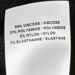 Pre Owned Alaia Black Pique Sleeveless Bodysuit S