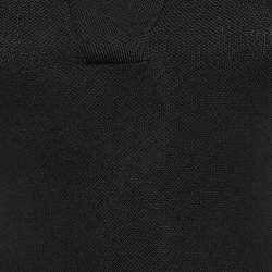 Pre Owned Alaia Black Pique Sleeveless Bodysuit S