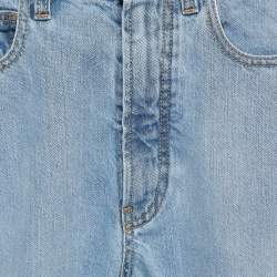 Pre Owned Alaia Blue Round Denim High Waist Jeans S Waist 24"