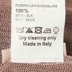 Pre Owned Alaia Green Textured Knit Sleeveless Flared Mini Dress with Cardigan L