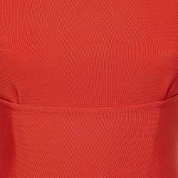 Alaia Red Jersey Sculpting Corset Maxi Dress S