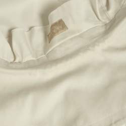 Pre Owned Alaia White Cotton Double Breasted Flared Coat M