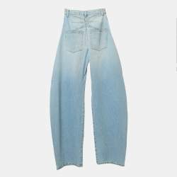 Alaia Blue Denim High Rise Balloon Jeans XS Waist 23"
