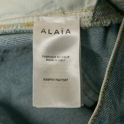 Alaia Blue Denim High Rise Balloon Jeans XS Waist 23"