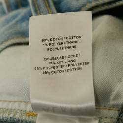 Alaia Blue Denim High Rise Balloon Jeans XS Waist 23"