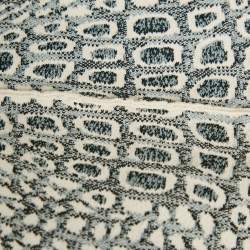 Alaia Grey Croc-Pattern Textured Knit Mini Skirt S