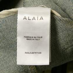 Alaïa Blue Faded Denim Pencil Skirt XS Waist 23"