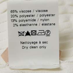 Pre Owned Alaia White Ruffled Stretch Knit Sleeveless Gown XL