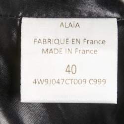 Alaïa Black Wool Mini Skirt M