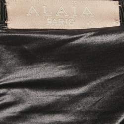 Alaïa Black Wool Mini Skirt M