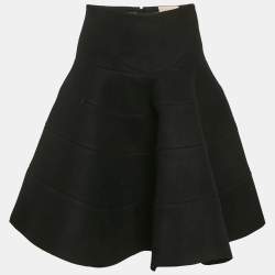 Alaïa Black Wool Mini Skirt M