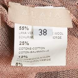 Alaia Black Wool Blend Knit Fit and Flare Mini Dress M