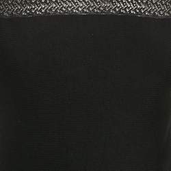 Alaia Black Wool Blend Knit Fit and Flare Mini Dress M