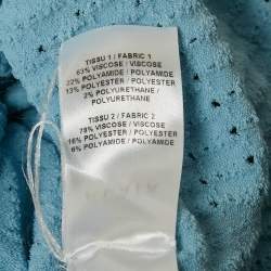 Pre Owned فستان علايا بلو تريكو ضيق متوسط الطول مقاس صغير (سمول)