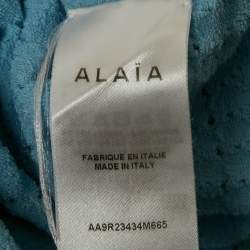 Pre Owned فستان علايا بلو تريكو ضيق متوسط الطول مقاس صغير (سمول)