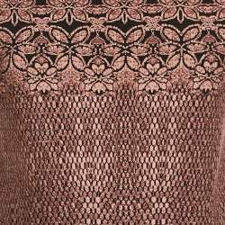 Alaia Black/Pink Floral Jacquard Knit Gown M