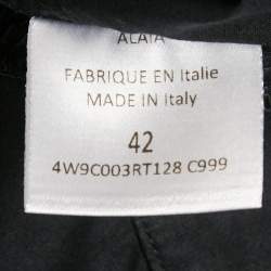 مملوكة مسبقًا فستان قميص بأكمام طويلة قطني أسود علايا مقاس كبير (لارج)