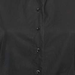 مملوكة مسبقًا فستان قميص بأكمام طويلة قطني أسود علايا مقاس كبير (لارج)