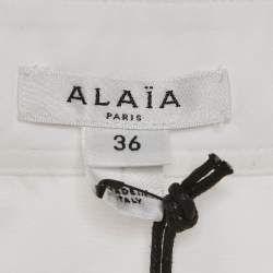 Pre Owned Alaia White Cotton Long Sleeve Shirt S