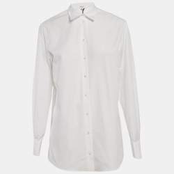 Pre Owned Alaia White Cotton Long Sleeve Shirt S
