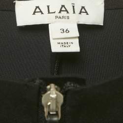 Pre Owned Alaia Black Jersey High Rise Leggings S