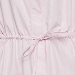 Pre Owned Alaia Pink Cotton Cut-Out Button Front Tiered Short Dress S