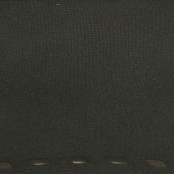 Pre Owned Alaia Black Stretch Knit Cut-Out Scallop Crop Top S