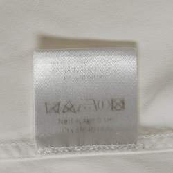 Pre Owned Alaia White Cotton Long Sleeve Crop Shirt M