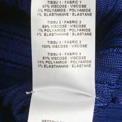 Pre Owned Alaia Blue Knit Flared Mini Crinoline Dress S