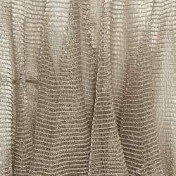 Pre Owned Alaia Beige Mesh Intarsia Knit Flared Mini Skirt M