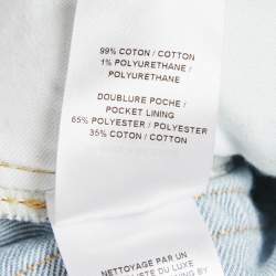 Pre Owned Alaia Light Blue Denim Round Leg Jeans S Waist 24"