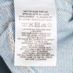 Pre Owned Alaia Light Blue Denim Round Leg Jeans S Waist 24"