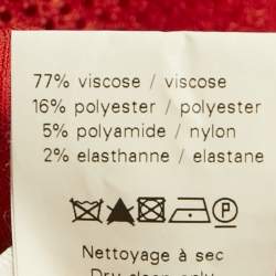 Pre Owned Alaia Red Stretch Knit Flared Sleeveless Mini Dress M