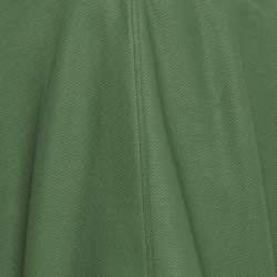 Pre Owned Alaia Green Textured Cotton Flared Short Skirt M