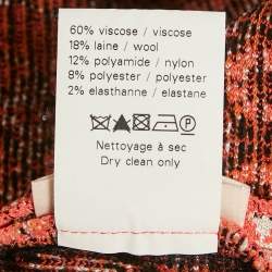 Pre Owned Alaia Multicolor Jacquard Patterned Knit Short Skirt M