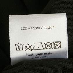 Pre Owned Alaia Black Mon Coeur est à Papa Print Cotton T-Shirt S